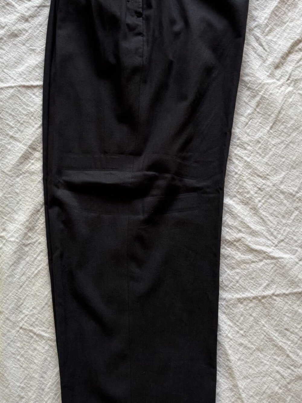 Perry Ellis Black Pleated Rayon/Cotton Dress Pants with Cuffs, Size 36W/34L